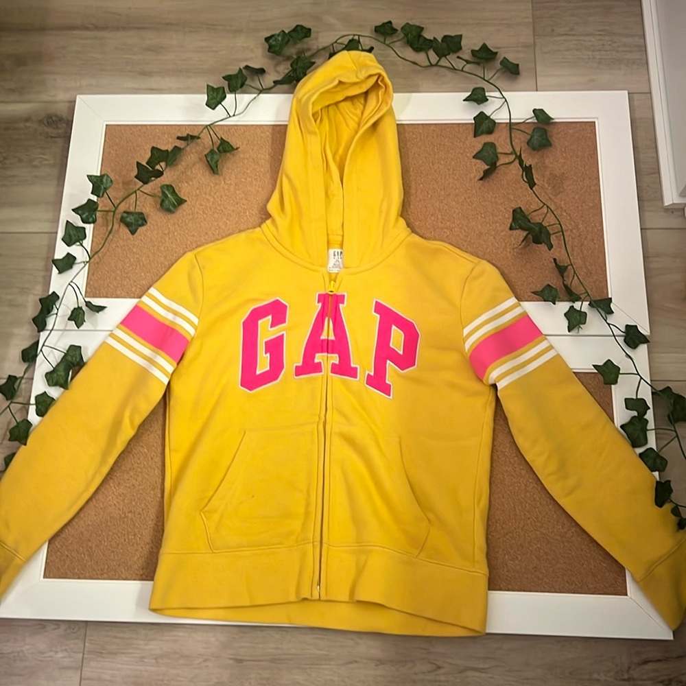 Yellow and Pink Gap Sweater